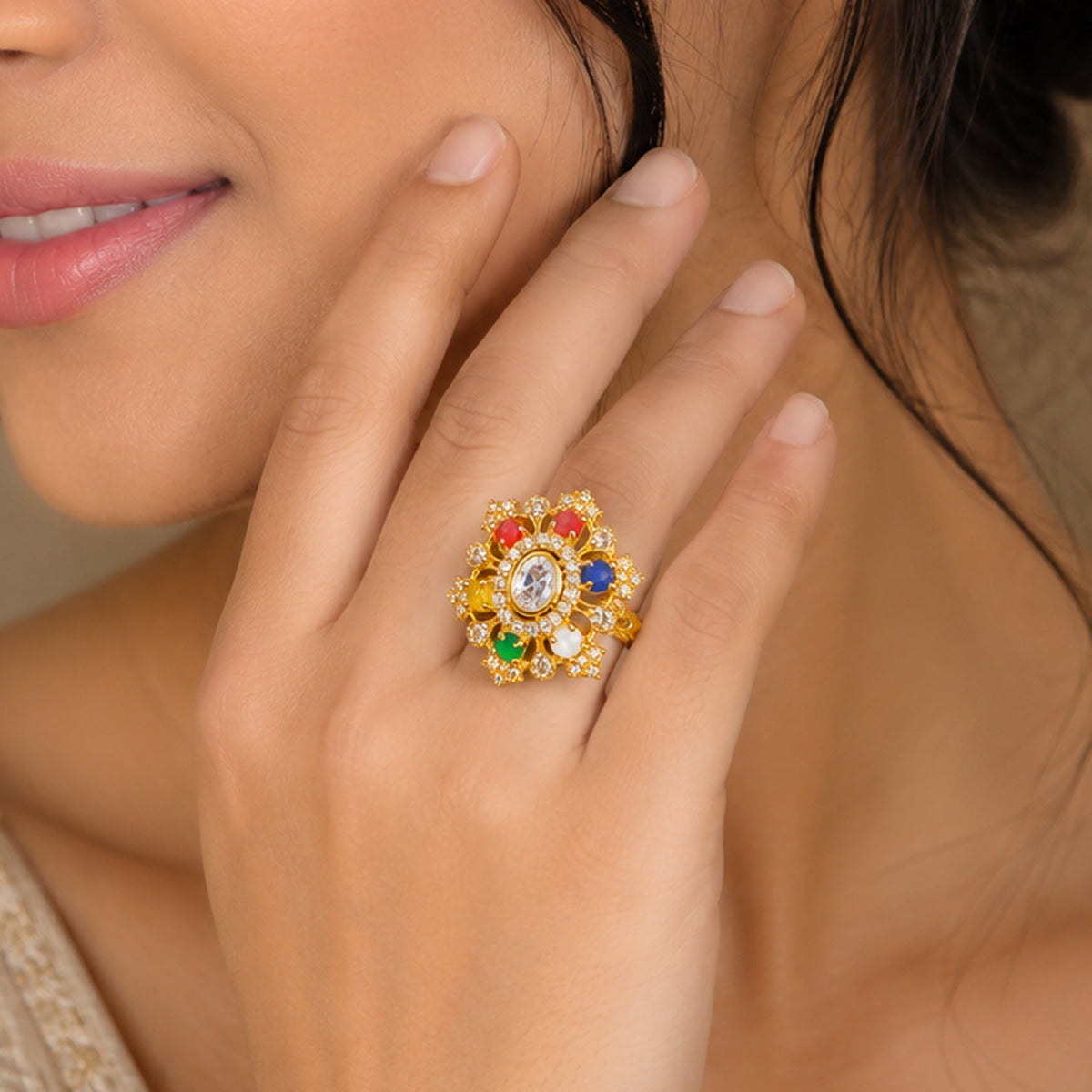 Royal Navratna Heritage Ring