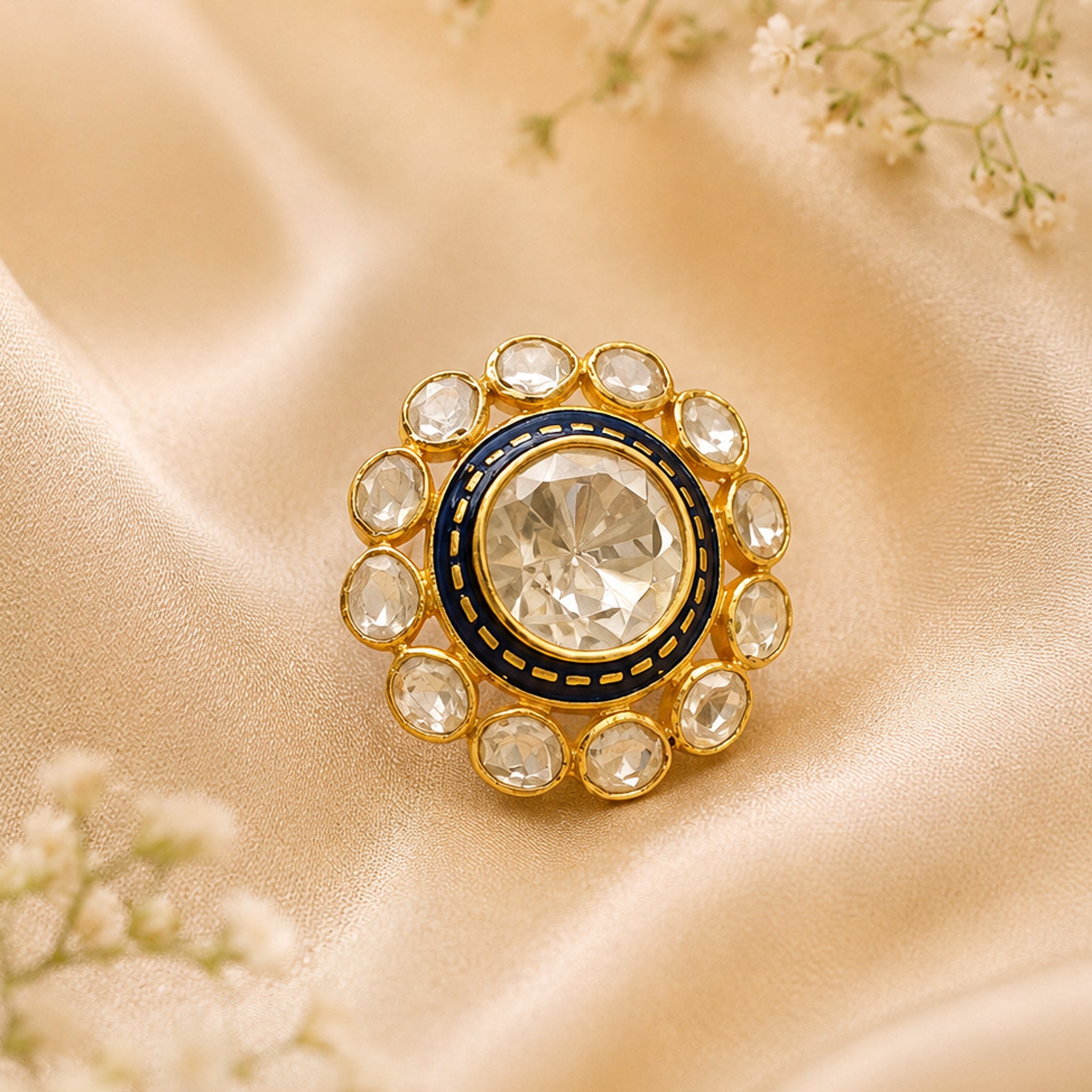 Noir Halo Moissanite Ring