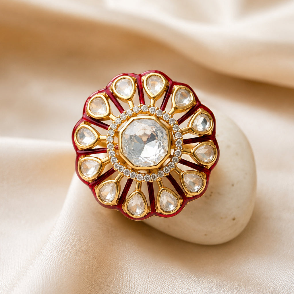 Ruby Radiance Bloom Ring