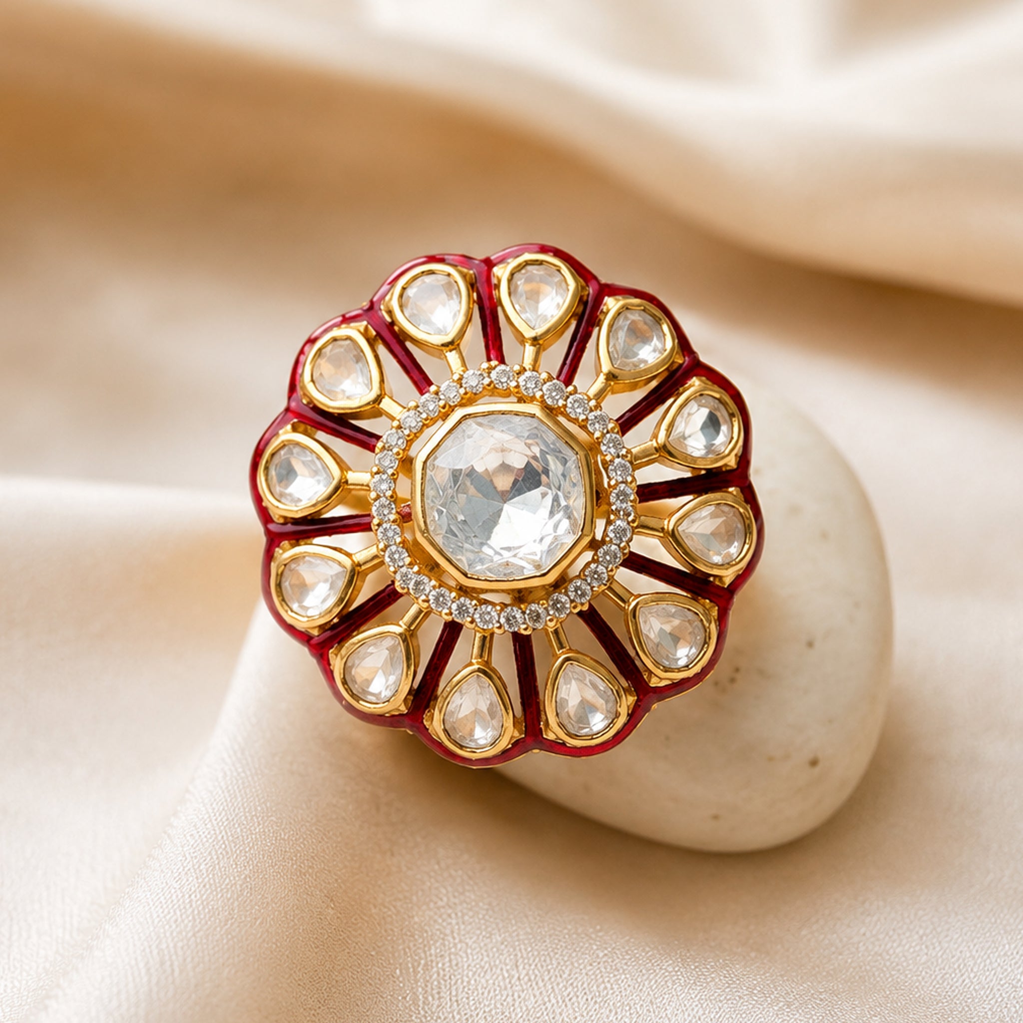Ruby Radiance Bloom Ring