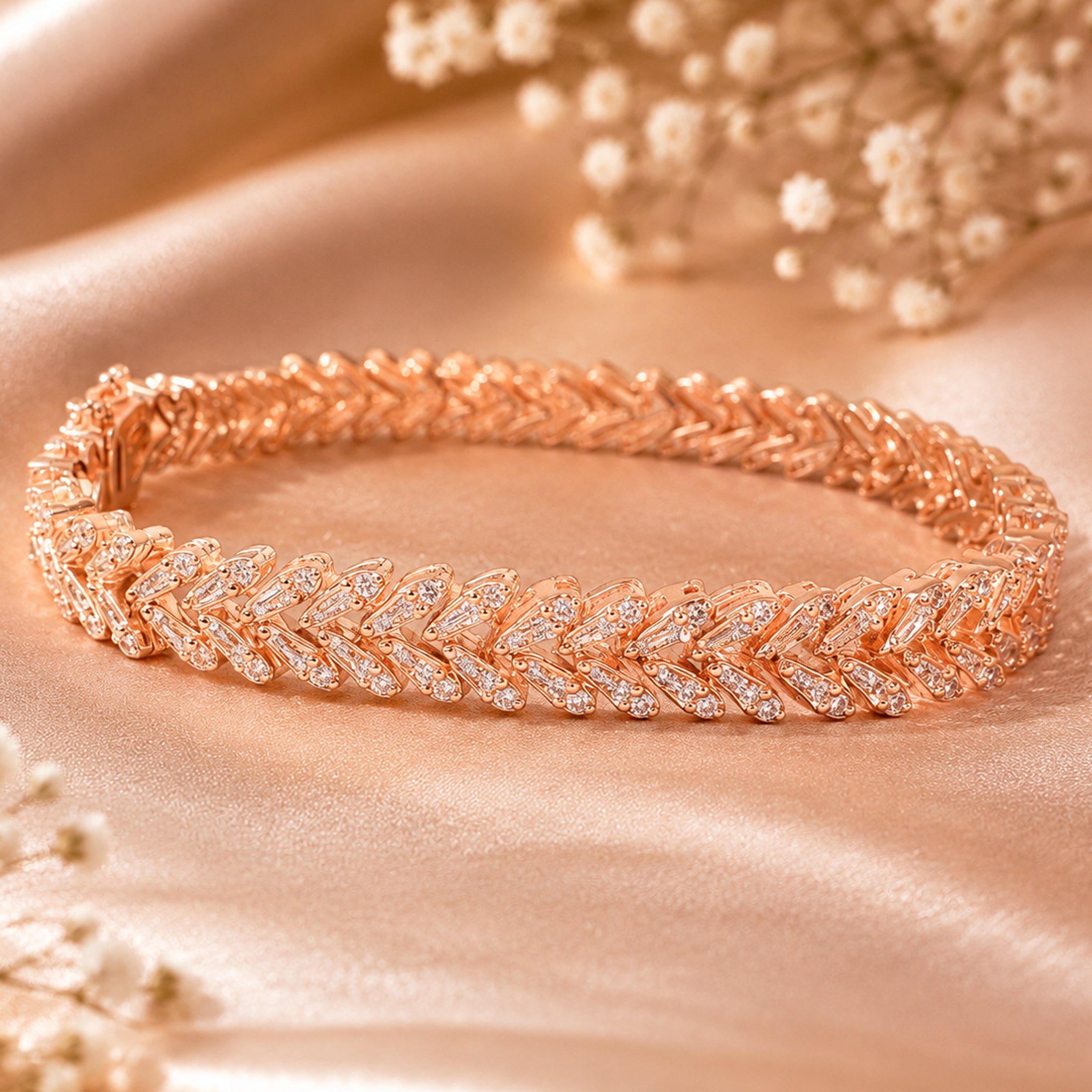 Aurora Leaf Luxe Tennis Bracelet