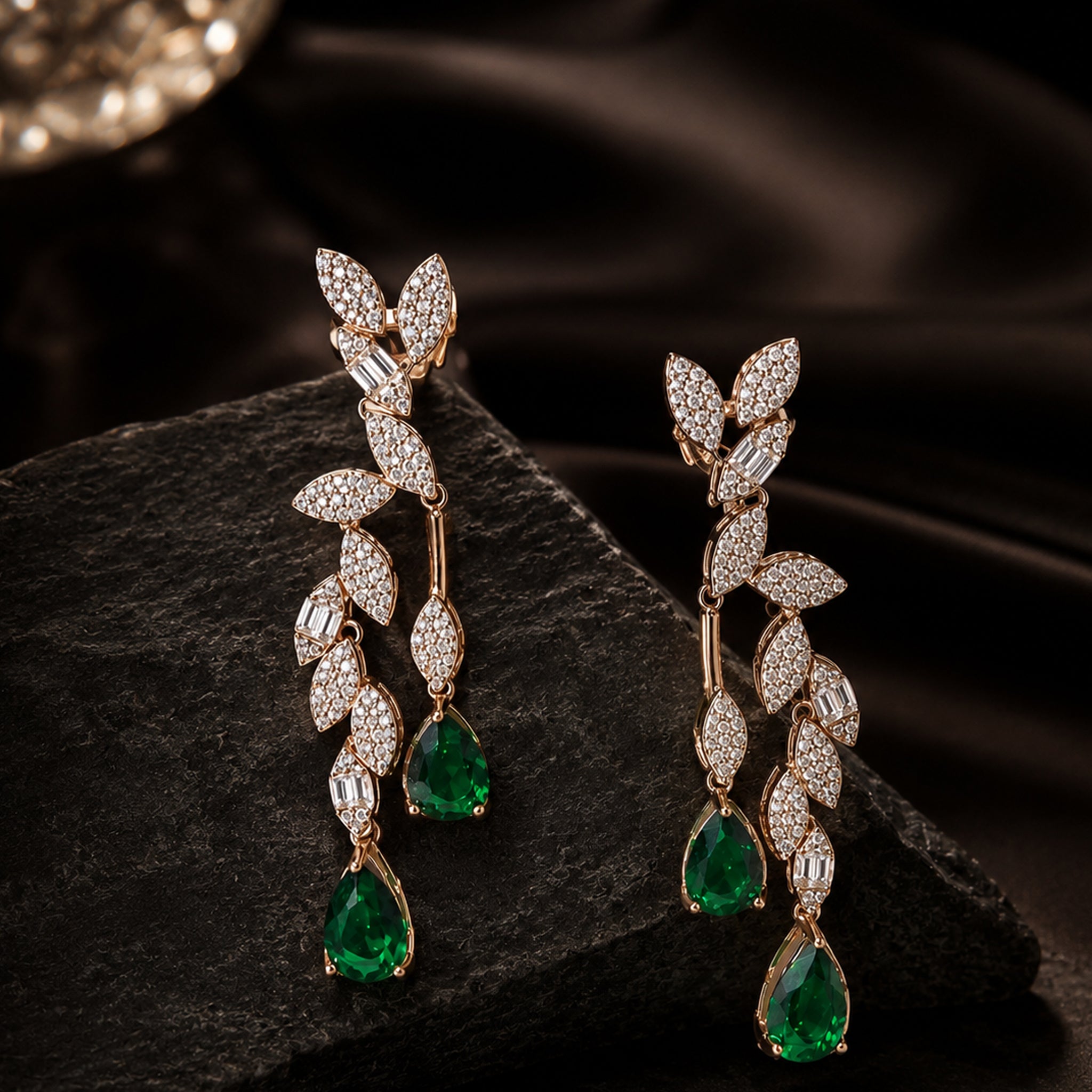 Emerald Vine Luxe Danglers