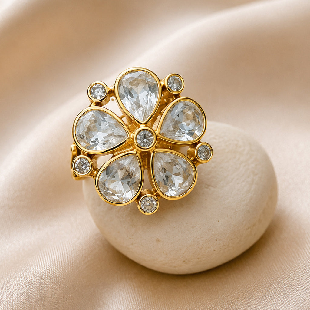 Moissanite Blossom Ring