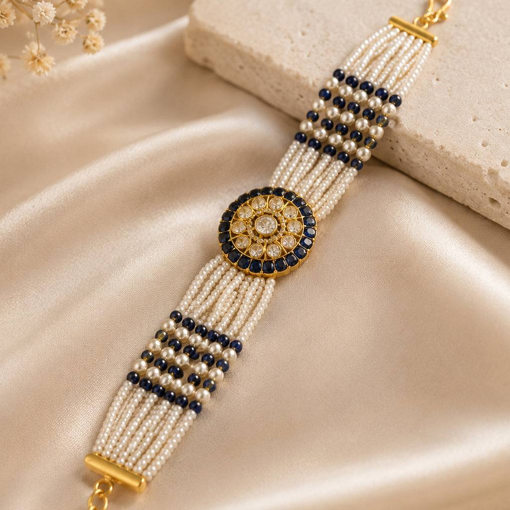 Royal Pearl Medallion Bracelet