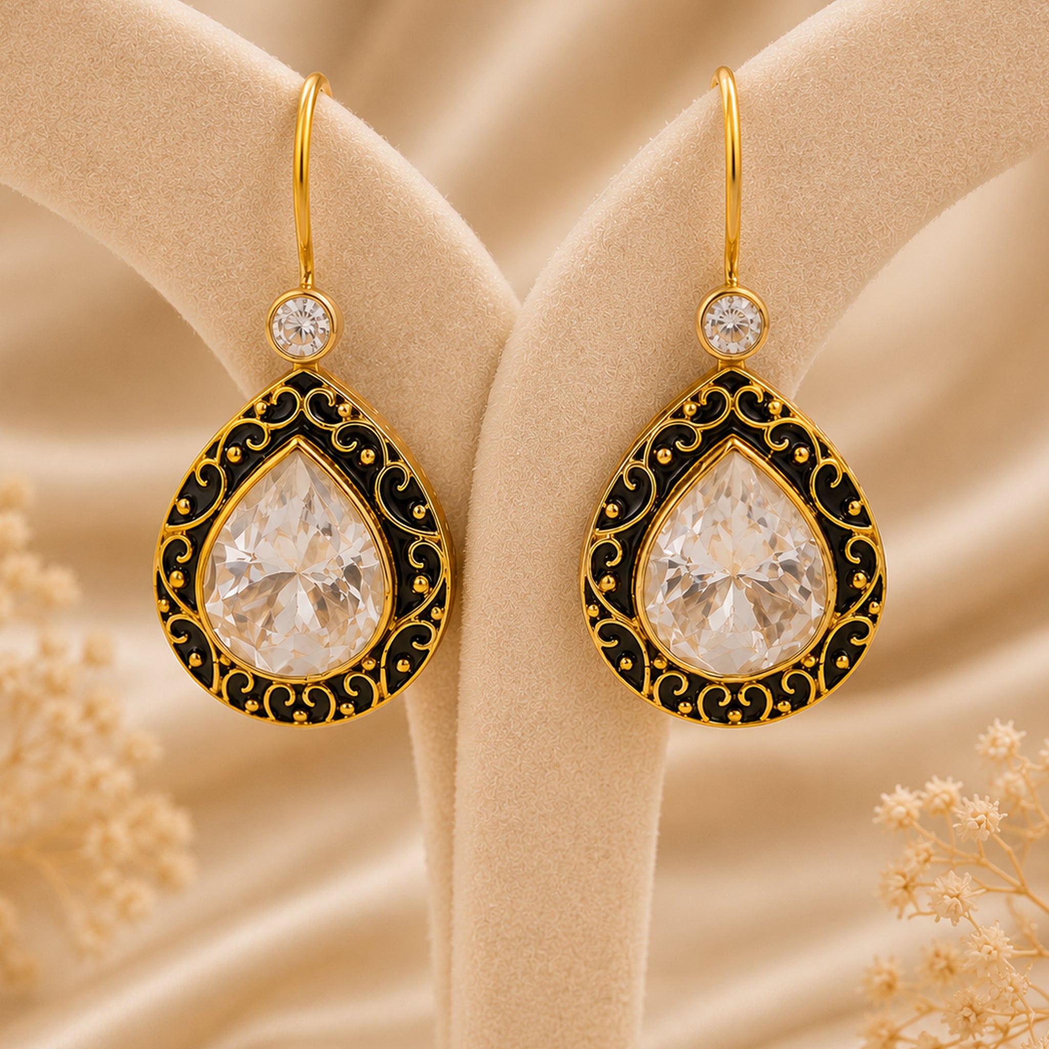 Noor Mahal Polki Danglers