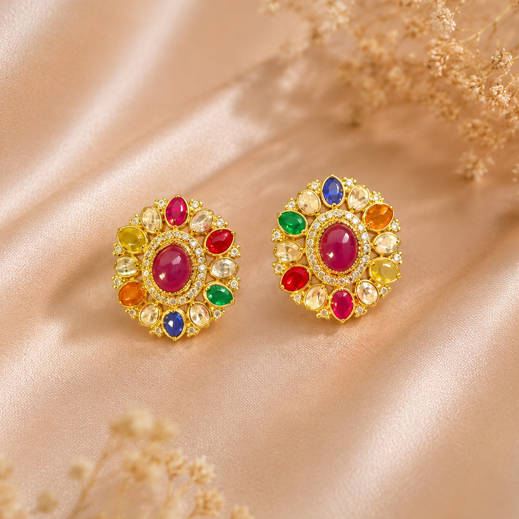 Noor-e-Navratna Studs