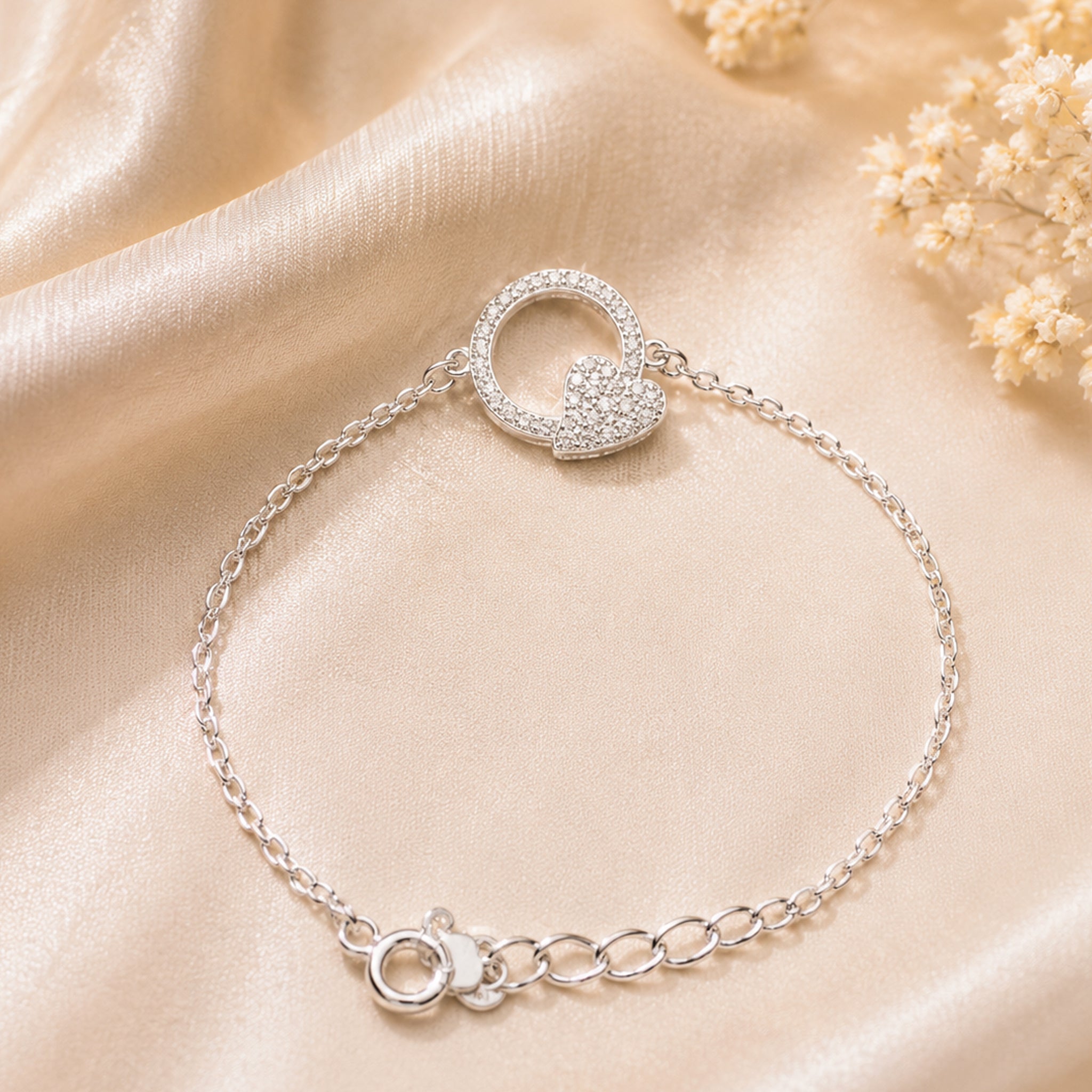 Eternal Heart Halo Bracelet