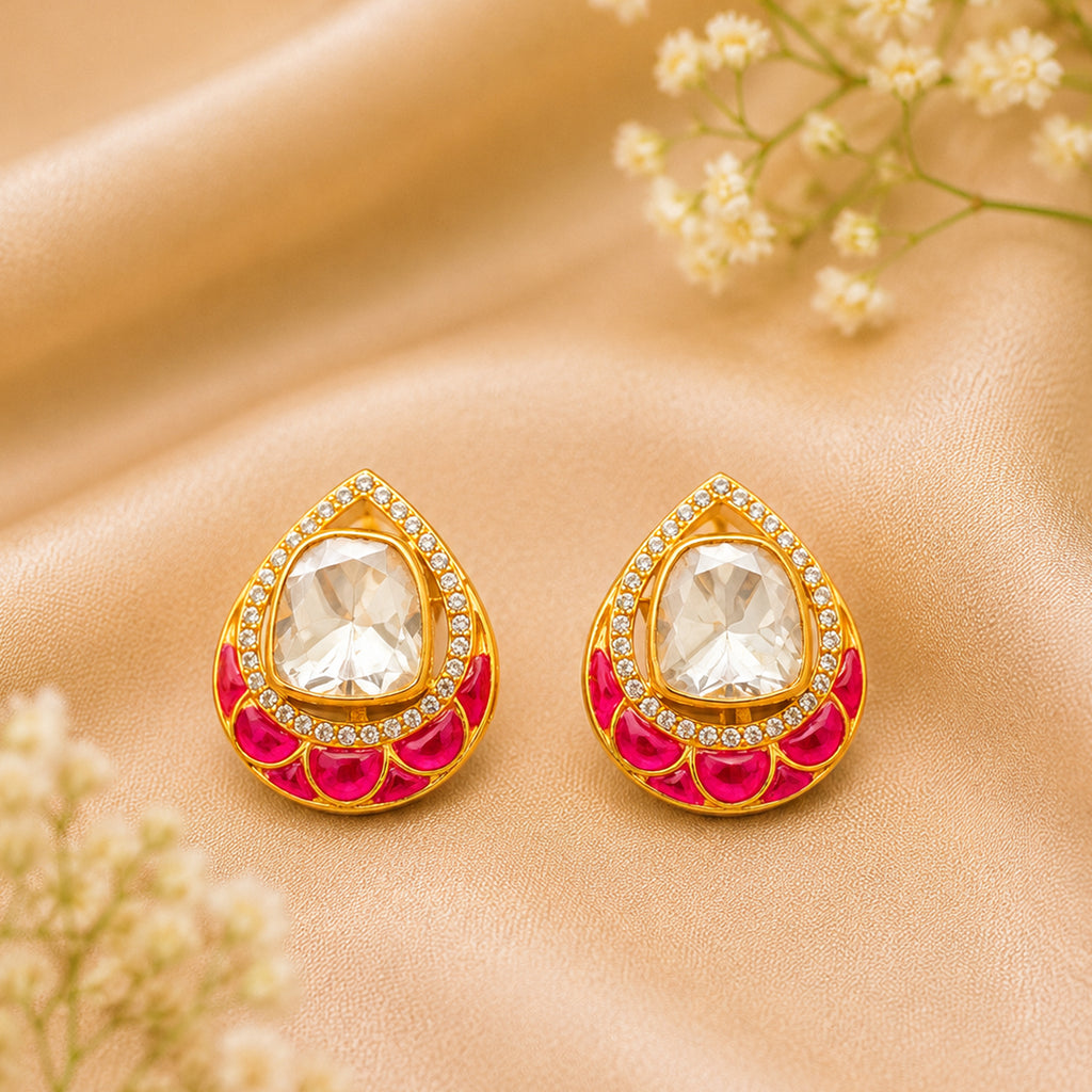Rosette Polki Studs