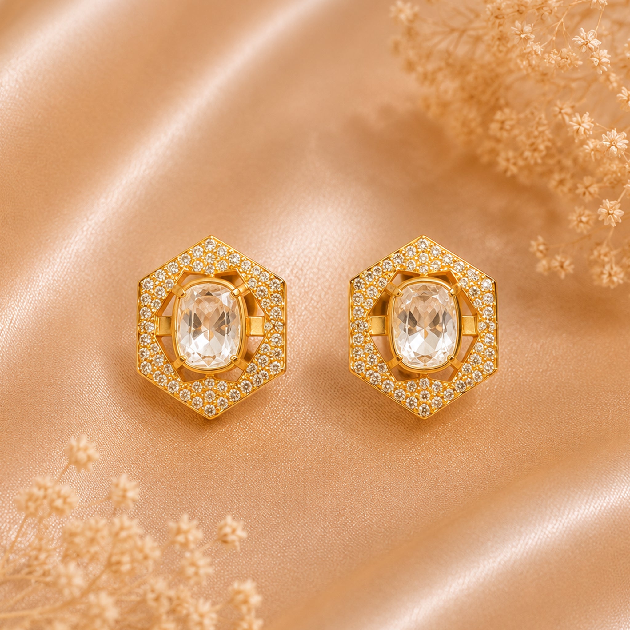 Radiant Hexa Studs