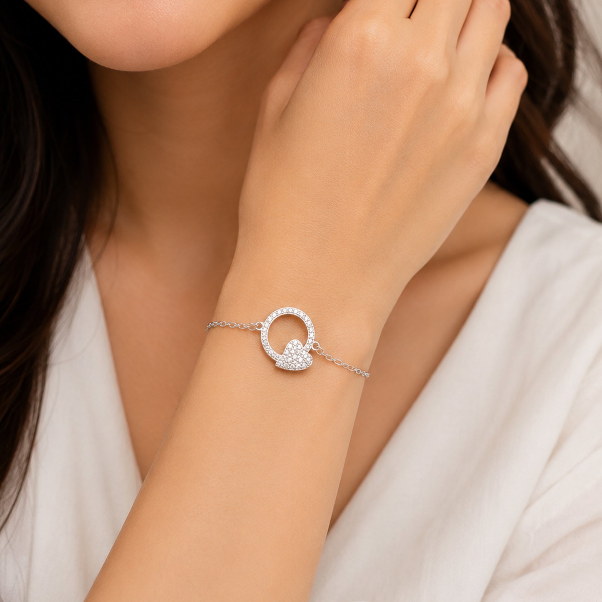 Eternal Heart Halo Bracelet