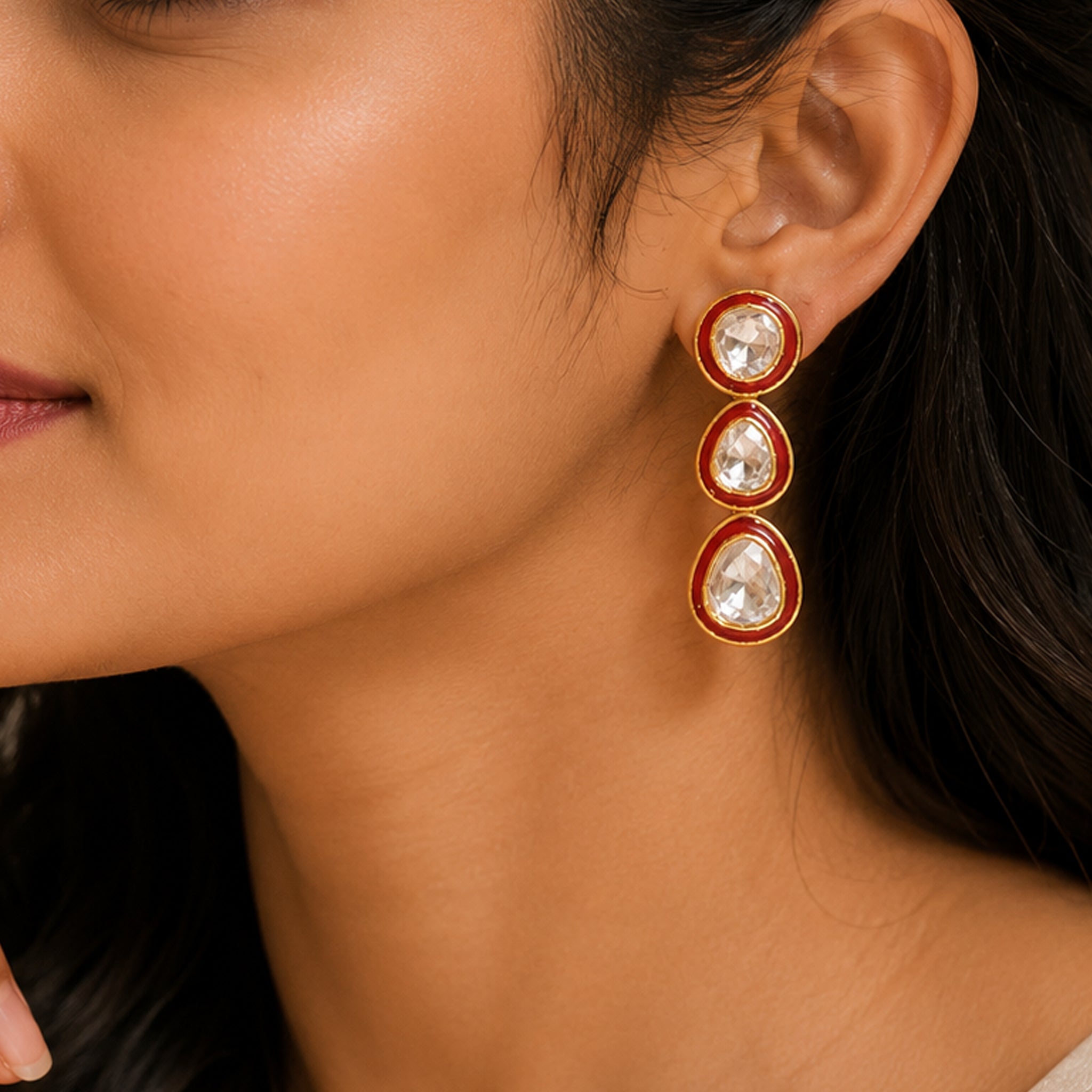 Aurelia Triple Drop Earrings