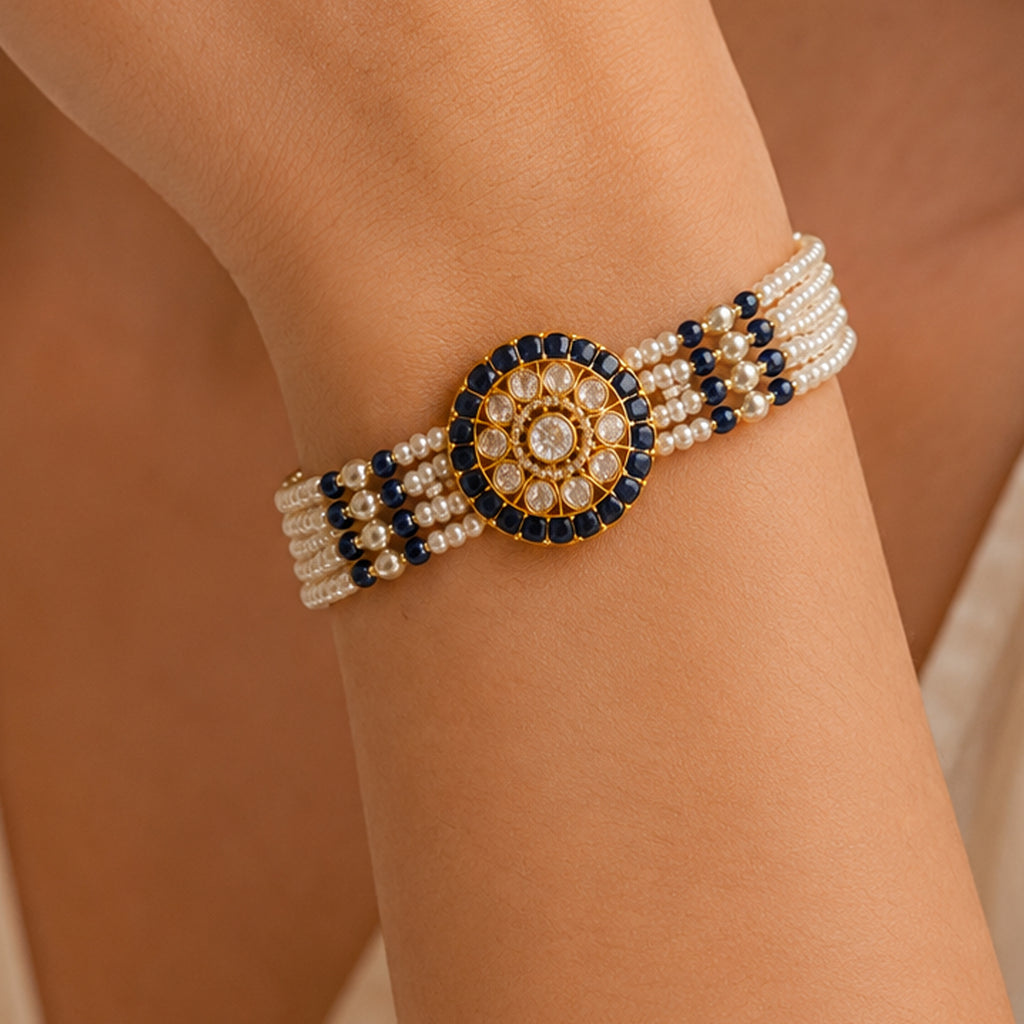 Royal Pearl Medallion Bracelet