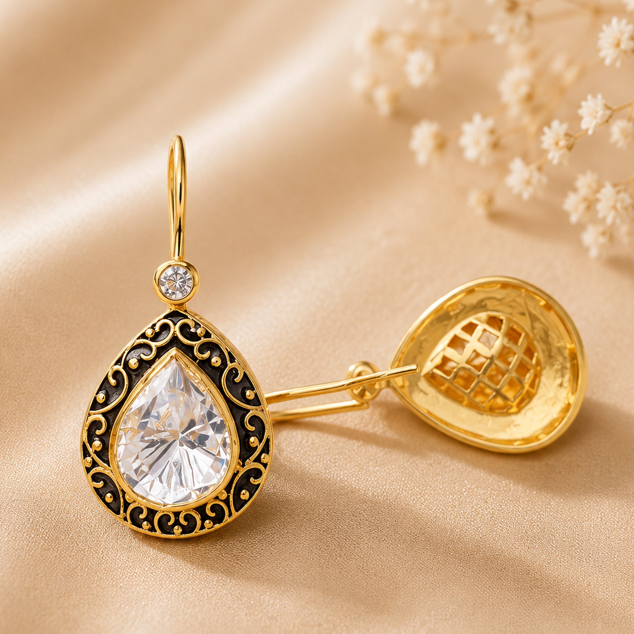 Noor Mahal Polki Danglers