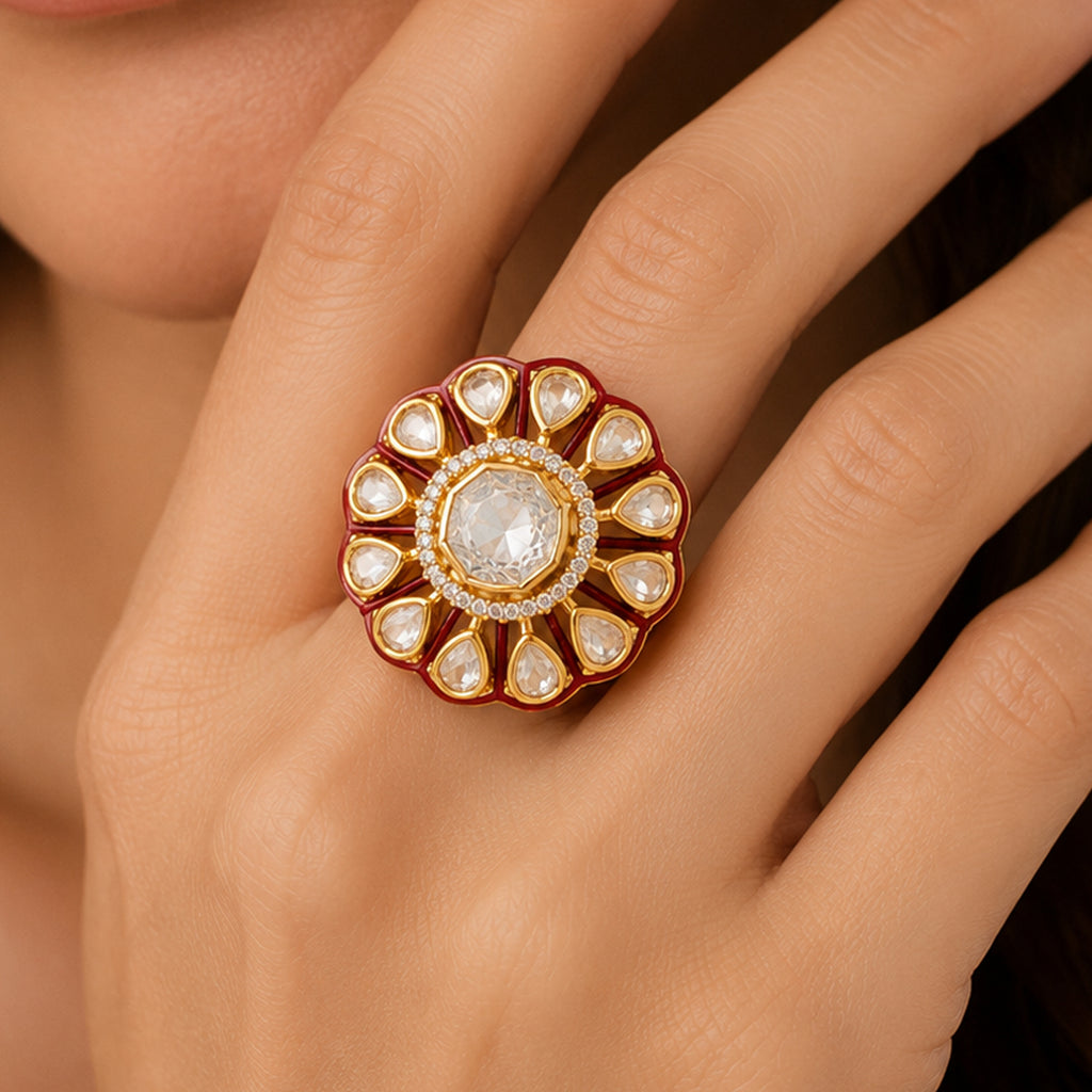 Ruby Radiance Bloom Ring