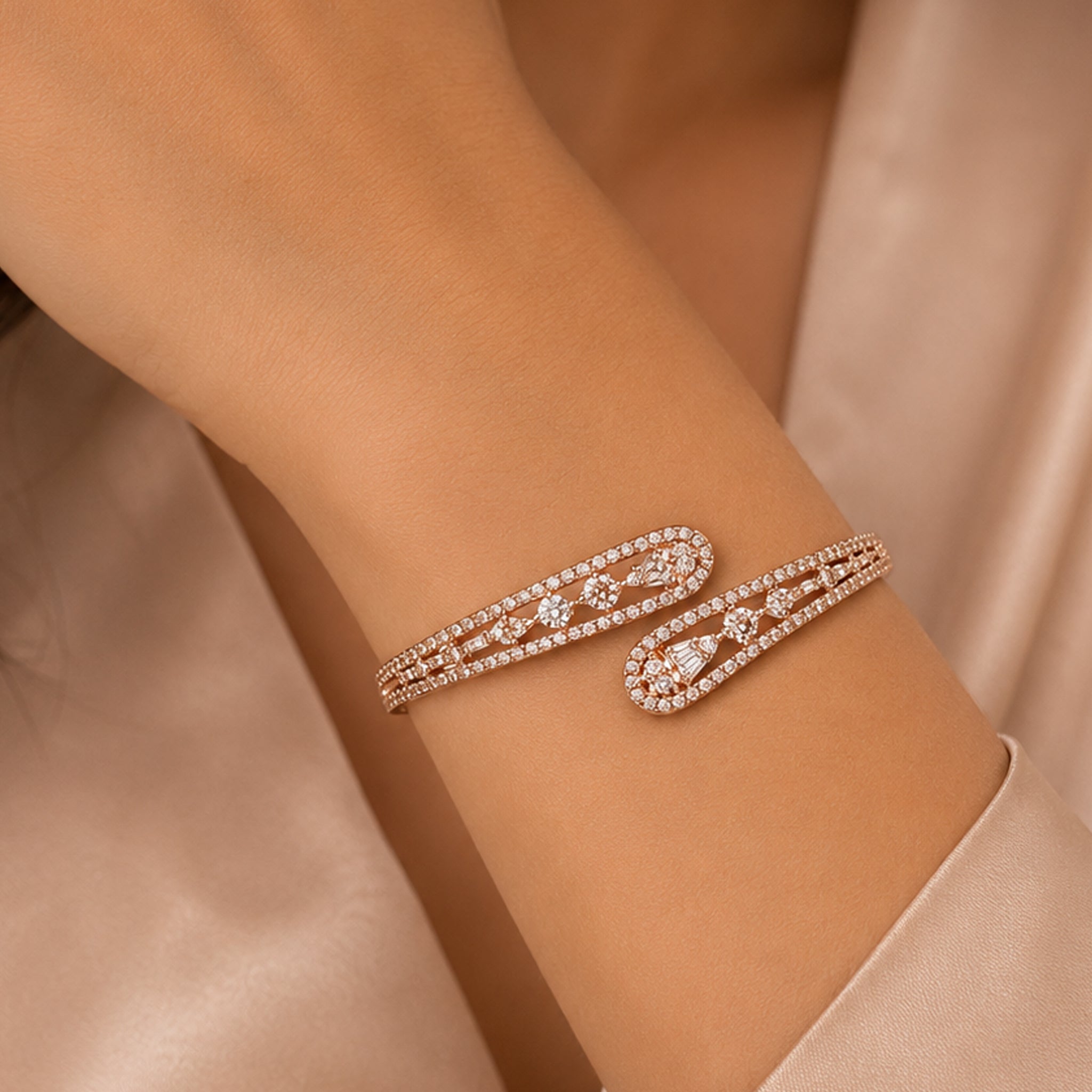 Celeste Bloom Open Cuff Bracelet