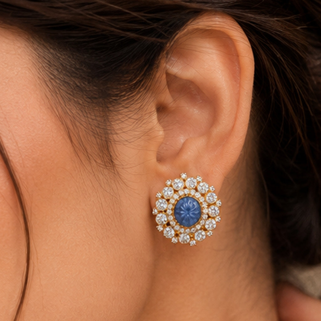 Azure Bloom Studs