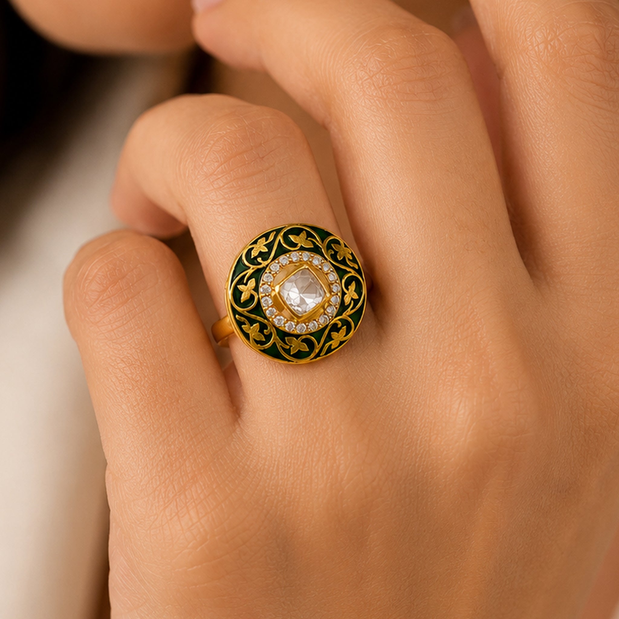Royale Meenakari Ring