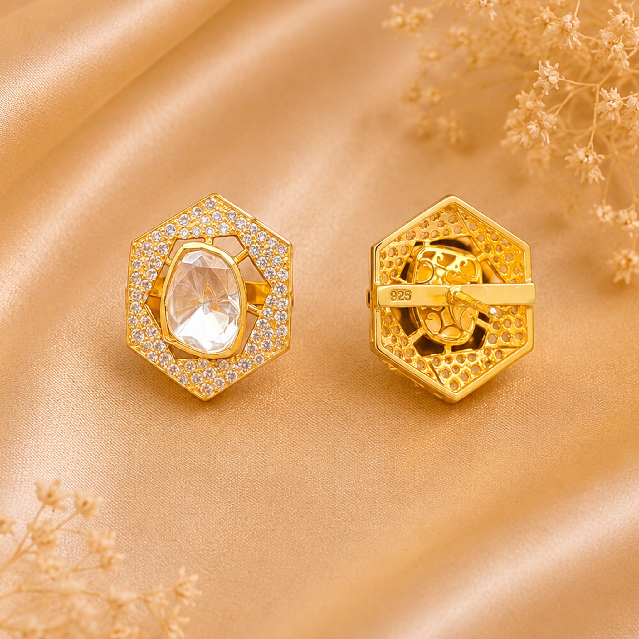 Radiant Hexa Studs