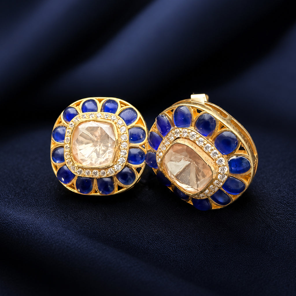 Noor Royale Lapis Polki Studs