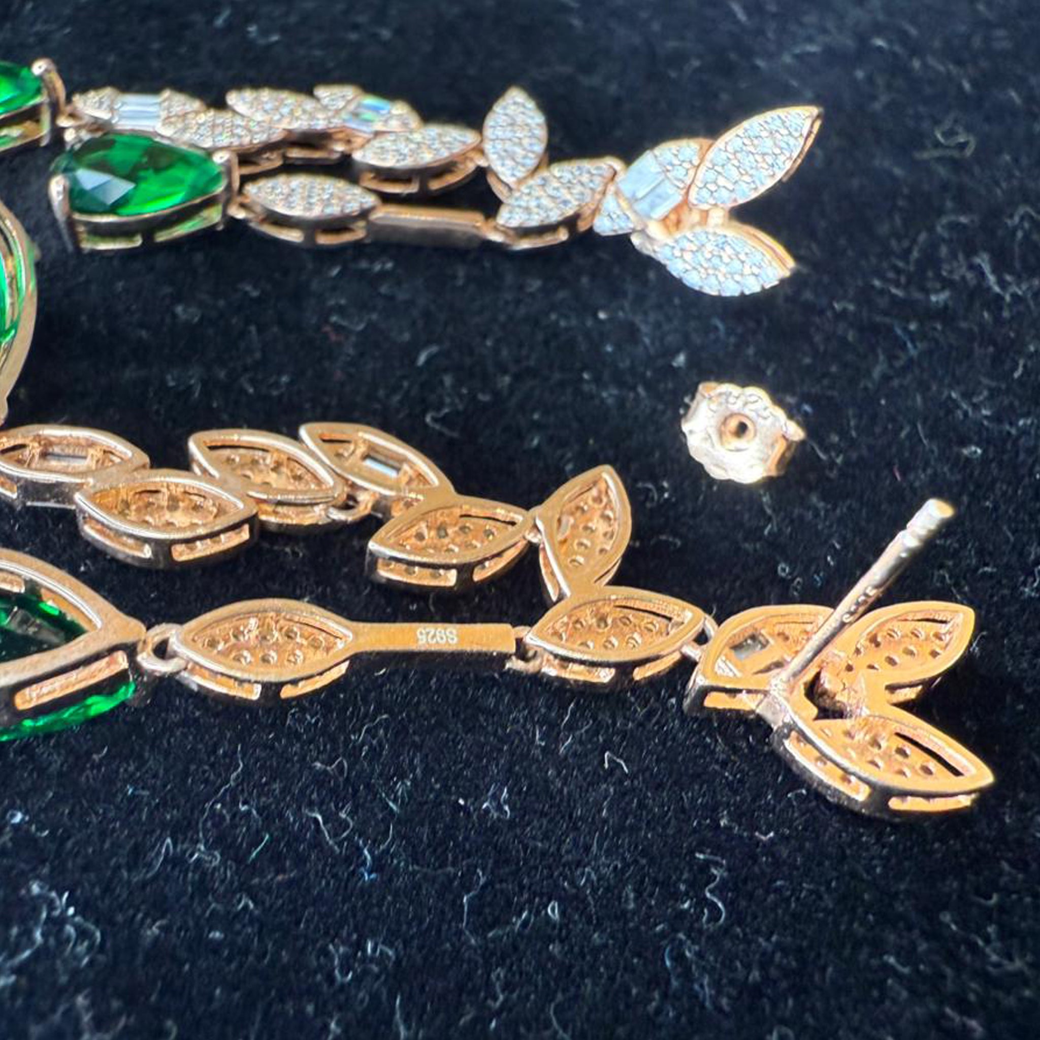 Emerald Vine Luxe Danglers