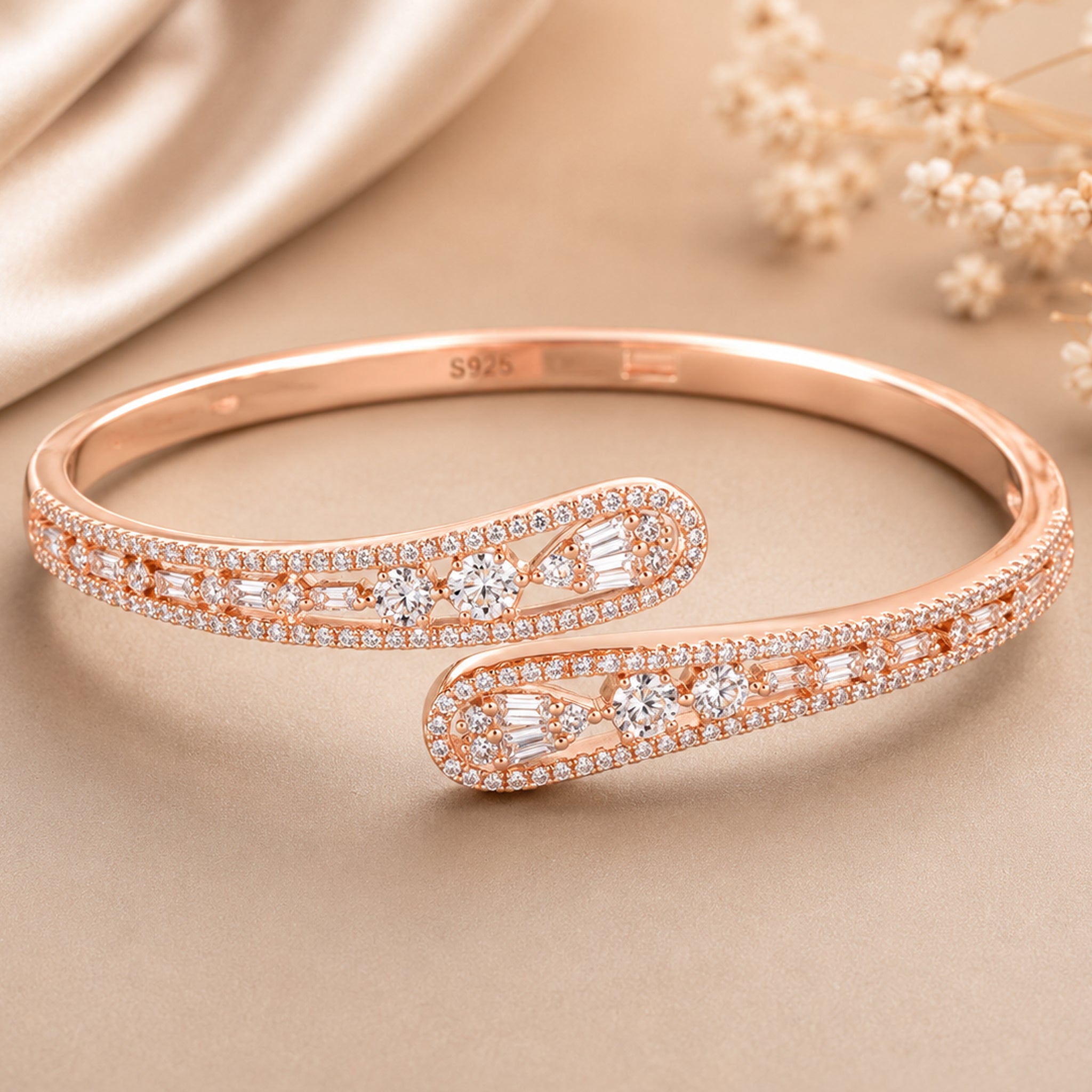 Celeste Bloom Open Cuff Bracelet
