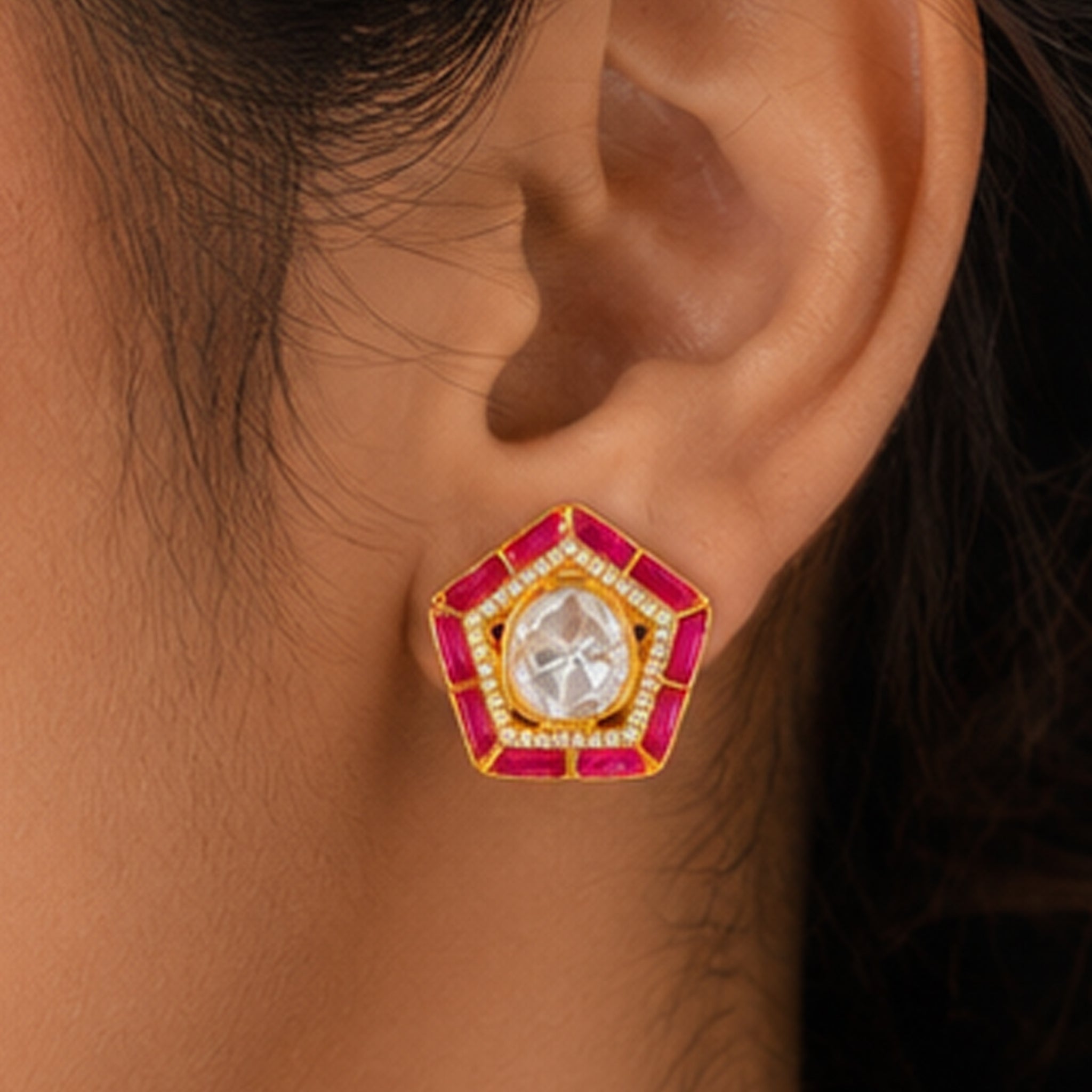 Rajwada Ruby Studs