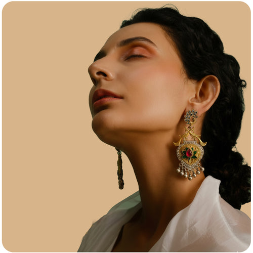 Heritage Peacock Drop Earrings