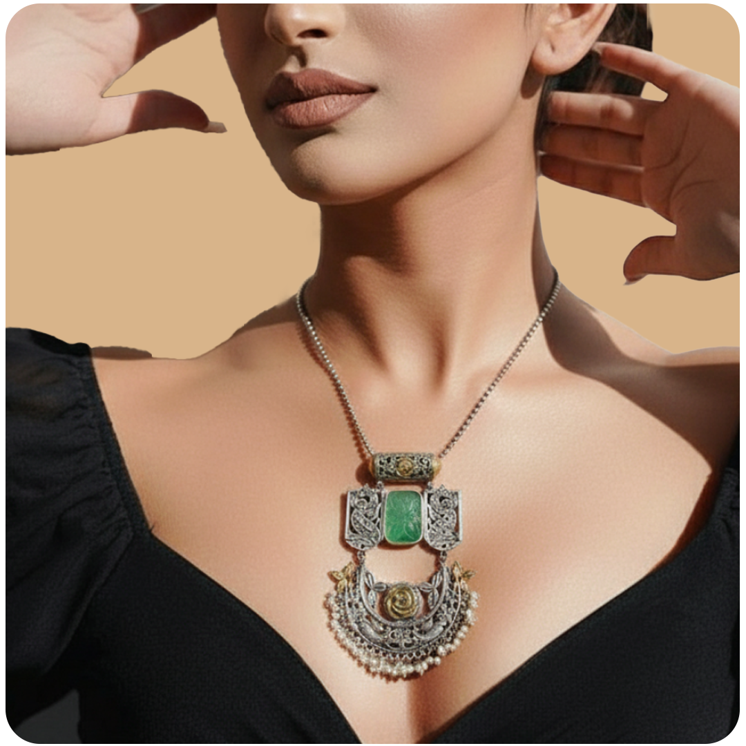 Emerald Rose Necklace