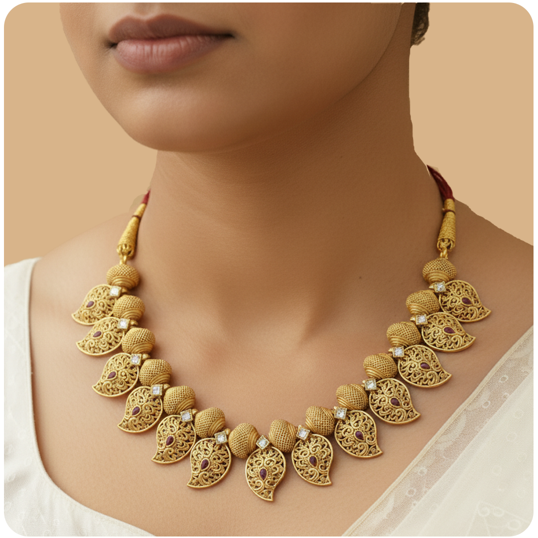 Heritage Mango Leaf Necklace